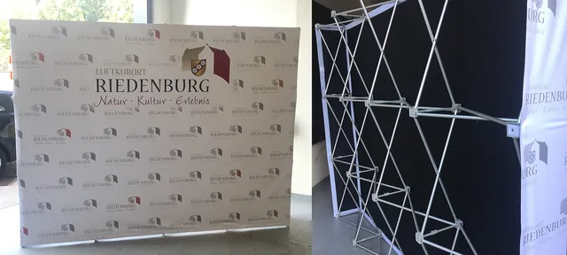 Werbedisplays – Detailaufnahme einer Umsetzung